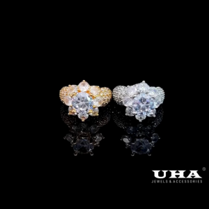 N1323 Nhẫn nữ đính đá CZ cao cấp sáng lấp lánh UHA