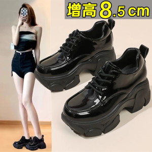 รองเท้าส้นสูงพิเศษสำหรับผู้หญิง รองเท้าส้นหนาแบบสวมหัวกลม ส้นสูง 5-8 ซม. ทรงหัวมน สวมใส่สบาย ฤดูใบไม้ผลิ 2024 รองเท้าส้นแบนแบบสวมหัวกลม