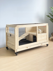 Wooden Rolling Pet Cage