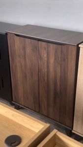 EGO Rak Kasut Almari Kasut Kabinet Kasut Shoe Cabinet 2 Door Solid Board Shoe Rack Columbia Walnut Color Multi Function Cabinet Pelbagai Fungsi Kabinet