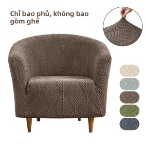 Phong Cách Bắc Âu Màu Nguyên Chất Jacquard Ghế Bành Bọc Co Giãn Chống Bụi Bẩn Vỏ Sofa Cho Trang Trí Phòng Khách Đơn Câu Lạc Bộ Bọc Ghế