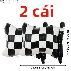 Bộ Bóng Bay Chủ Đề Đua Xe Dành Cho Sinh Nhật Bé Trai 2 Cái/6 Cái Cảnh Quan Thành Phố Đèn Giao Thông Cờ Hình Nón Bóng Bay Hình Lốp Xe Đồ Dùng Trang Trí Tiệc Tùng