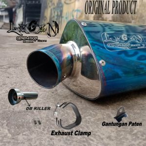 silincer silinser big volume original Legend Generation suara bass gahar inlet 50mm 51mm 38mm