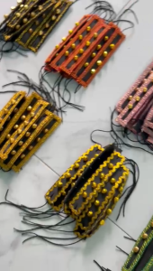 Murah Meriah Gelang Kaki Klintingan 10 pasang/ 20 pcs Gongseng Binggel Jaranan Kuda Kepang Motif Payet Karet Nyaman untuk Acara Kuda Kepang atau Jaranan