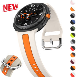 Two-Tone Silicone Band for Samsung Galaxy Watch 8 classic 40mm 44mm 46mm Sport Replacement Bracelet Correa For Galaxy Watch 8