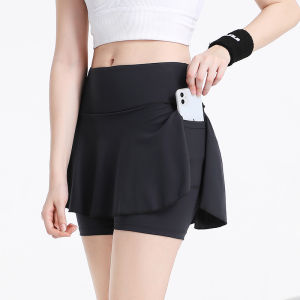 ICIB Quick-Drying Sports Shorts Womens Running Summer Breathable with Pocket Fashion Tape Plus Size Plus Size Ladies Fitness Yoga Culottes