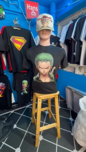 Kaos Pria Model Terkini Trending Motif 3D Bahan katun 24s Zorro Hijau H0695