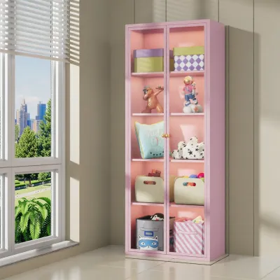 DIBIOU | Waterproof Sun Protection Outdoor Storage Cabinet with Door Steel Multi-layer