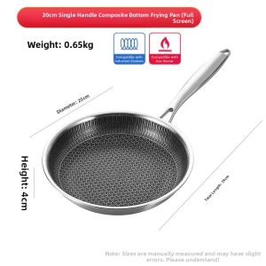LUTUMEI | Non-stick Thickened 304 Stainless Steel Frying Pan