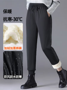 Thickened Fleece Winter Pants Mens Outdoor Waterproof Windproof Warmest Teflon Coated City Hiking Camping Travel Pants