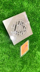Phễu thoát sàn ban công 12x12 cm Linax KAG-TS226 Inox bóng gương chất liệu gang dày 3mm  Ga thoát nước nhà tắm ống D60-90-114 thoát nhanh chống hôi tốt