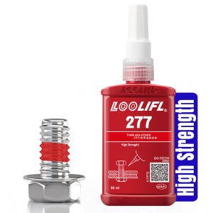LOOLIFL 277 High Strength Threadlocker for Automotive Repair Heavy Machinery Pipeline Bolts Prevent Loosening & Leakage50ml
