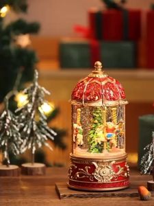 [Local Seller] Carousel Merry-Go-Round Automatic Snow Globe Music Lighting Kids Gifts Presents Christmas theme