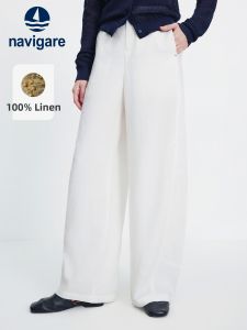 Navigare | White Linen Classic Trousers