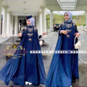 Kaftan wanita dress pesta dan lebaran terbaru - Bahan ceruty babydoll grade A - Kaftan 6572