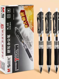 Morning Light K35 Clickable Neutral Pen 0.5mm Bullet Tip Black Water Pen Student Exam Question Brush Office Signing Pen