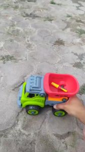 Mainan DIY Truk Kontruksi Dump Kantong Pasir OCT 5751 | Mainan Mobil Kantong Pasir Terbaru Mainan Anak Truk Kantong Dump Murah Mainan Truk DIY Kontruksi Kantong Set Obeng Truk Pasir Bisa Dibongkar Pasang Free Obeng