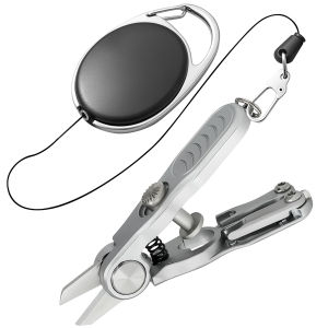 Fishing Line Cutter with Retractors Hook Eye Cleaner and Knot Tying Tool Stainless Steel Braided Line Scissors Clippers