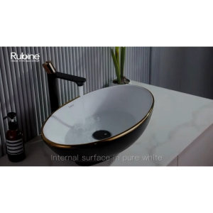 Rubine SQ 40 Countertop Square Ceramic Basin
