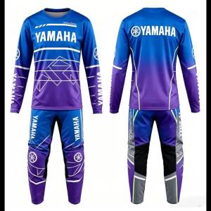 Bộ Quần Dài Tay Đua Xe Máy Yamaha Màu Đen Dành Cho Nam Và Nữ Thoáng Khí Nhanh Khô Bộ Đồ Thể Thao Cỡ Lớn Dành Cho Xe Đạp Thể Thao