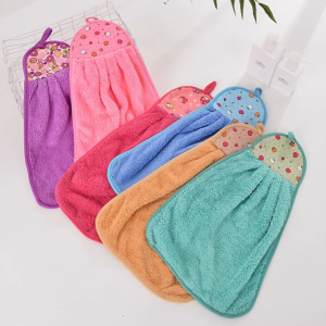 Multifunction Hanging Coral Velvet Towel Hand Towel Household Microfiber Towel Super Absorbent Cleaning Cloths Non-stick Cotton Kitchen Dish Rags for Kitchen Bathroom Toilet