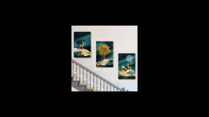 Accent wall art decor mural living room painting 3-pcs Frame Suit aesthetic home decor wall display