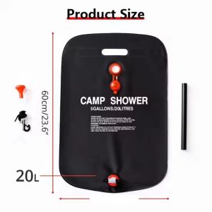 Large Capacity Portable Camping Shower Bag Outdoor Travel Hiking Picnic Water Storage Bag for Beach Swimming Wilderness Bathing