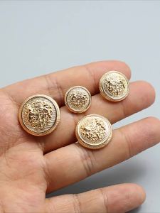 Retro Metal Rose Gold Buttons for Coat Sweater Suit Cufflinks DIY Sewing Accessories Large Size Clothing Fasteners