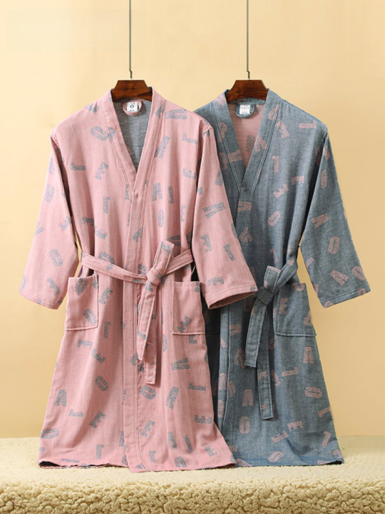 Pure Cotton Bath Robe Unisex Quick Dry Wearable Towel Home Swimming Hotel Pool Summer Bathrobe Children Adult Men Women