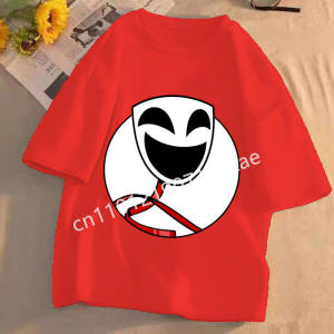 Potdemiel | High-quality Casual Cotton T-shirts Boys Girls Cute Short-sleeved New Digital Circus Print T-shirts for Girls Childrens Tops
