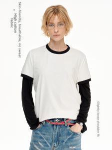 MADWITCH | American Retro Contrast Trim Comfortable Loose T-Shirt