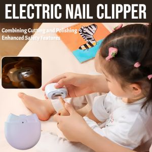 【German Precision】Electric Nail Clipper Automatic Safe Anti-Splash Type-C Rechargeable Nail Trimmer Adult Baby Nail Trimmer Manicure Tool