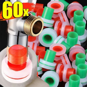 60Pcs Faucet Leak-proof Sealing Gaskets Silicone Washer Triangle Valve Threaded Pipe Prevent Dripping Leakage Plug Buckles Kits
