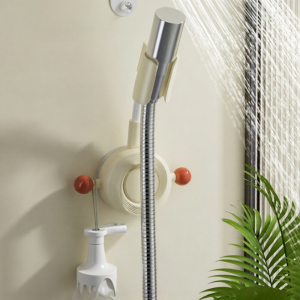 Child-Friendly Shower Head Holder with Suction Cup