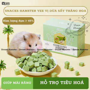 Snacks vi dừa sấy thăng hoa Yee - hỗ trợ tiêu hóa - giúp mài răng dành cho hamster và thú nhỏ