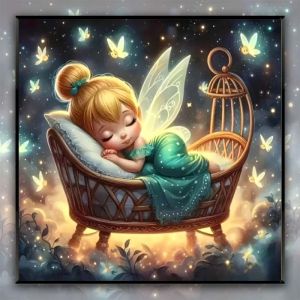 Đồ Thêu Hình Tiên Nữ Dream Fairy Full Cross Stitch Đồ Thủ Công DIY Diamante Đồ Trang Trí Phòng Khách Đồ Thêu Hình Hoạt Hình