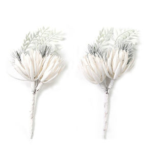 1/2Pcs 13.5cm Artificial Flowers Bouquet Home Room Wedding Decor Christmas Garland Accessories Party New Year Gift 2025 Navidad