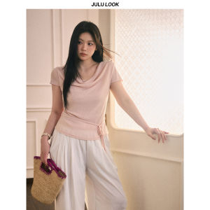 JULULOOK | Áo Thun Dáng Rộng Elegent Buông Xõa Đai Nịt Dành Cho Người Mập