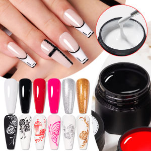 Sơn Gel Vẽ Móng 4 Trong 1 AWStorG 5G Không Cần Lau Màu Đen/trắng Có Nhũ Phủ Bóng UV Kẻ Viền - Công Thức Không Chảy