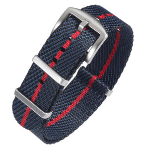 Dây Đeo Đồng Hồ Quân Đội Một Mảnh Dành Cho Nam Chất Liệu Nylon Dệt Cao Cấp 20mm 22mm Vải Sọc Đơn Thoải Mái Phù Hợp Với Đồng Hồ Truyền Thống