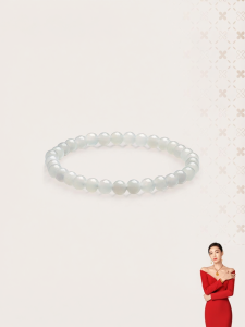 Nephrite Jade Bracelet Round Smooth Good Luck Gift for Her