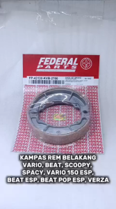 Kampas rem belakang FEDERAL PART VARIO  BEAT SCOOPY SPACY VARIO 150 ESP BEAT ESP BEAT POP ESP VERZA FP 43130 KVB 2700