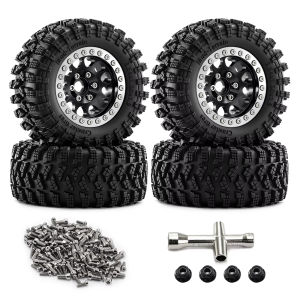 Metal 1.9 Beadlock Wheels & Tires OD 90mm for 1/10 RC Crawler Car TRX4 TRX6 Axial SCX10 90046 AXI03007 Wraith Redcat RC4WD D90