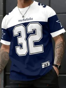 เสื้อยืดคอกลมลําลองสําหรับบุรุษฤดูร้อน ใส่สบาย ระบายอากาศได้ดี ขนาด 32 ลายพิมพ์ เหมาะสําหรับสวมใส่กลางแจ้ง