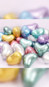 12lnch Chrome Metallic Latex Balloon Love Heart Shape Birthday Wedding Balloons Party Decoration boho  theme