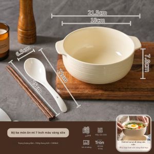 SHELI | Bộ Dụng Cụ Ăn Bằng Sứ Đơn Giản cho Một Người