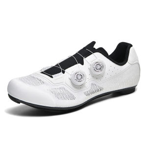Giày Đạp Xe Đường Trường Siêu Nhẹ Nam Chất Liệu Sợi Carbon Độ Cứng 12 Đế Tự Khóa SPD Thoáng Khí Có Dây Đàn Hồi