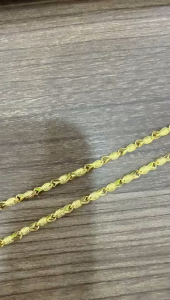 Poh Heng Jewellery 24K Pisces Link Chain Necklace in Yellow Gold[Price By Weight]