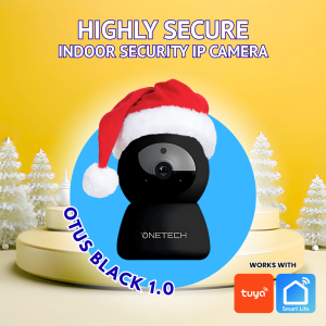 HS Otus Black 1.0 CCTV Security Camera 2 Way Audio 2MP Indoor Night Vision HD Wifi Phone Control Cloud SD Storage