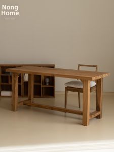 NONG HOME | Retro Style Long Desk for Living Room and Study Solid Teak Wood